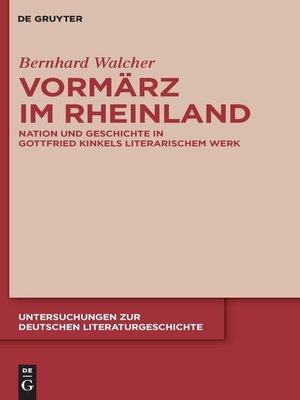 cover image of Vormärz im Rheinland